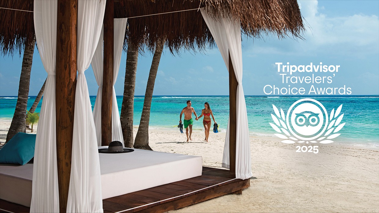 Caribbean beach at a top-rated resort — honeymoon destinations for Canadian couples